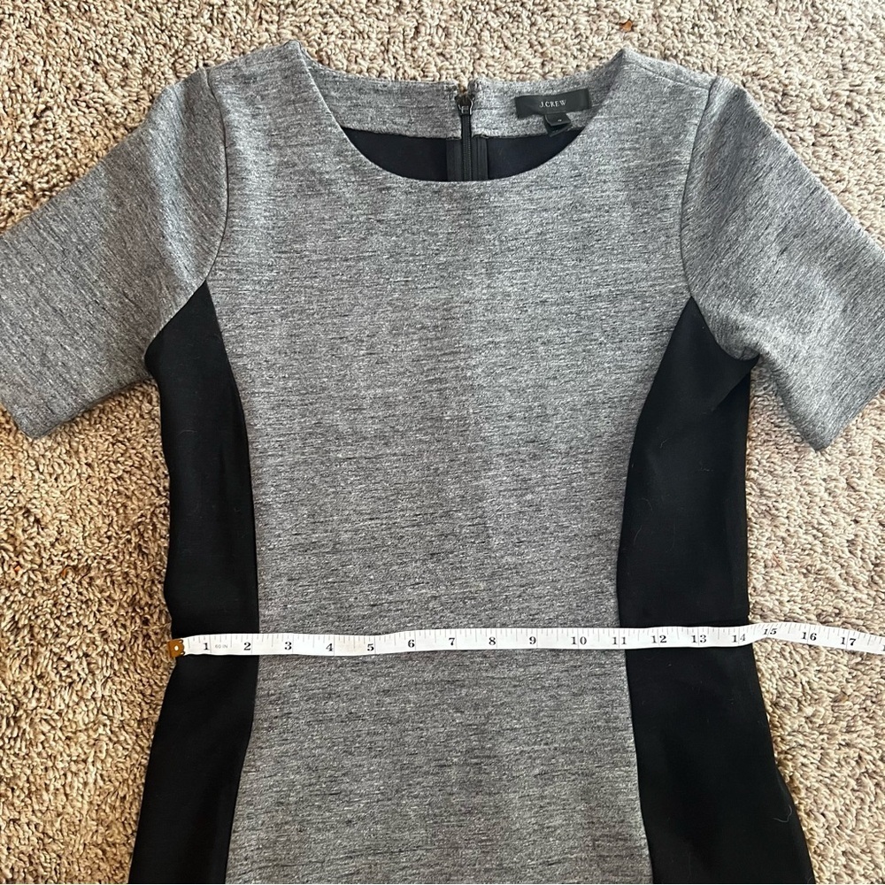 J.Crew Colorblock Paneled Stretch black and grey Dress | Size XS 0 - Picture 5 of 10